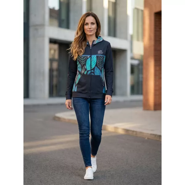 Női pulóver a zip prémiumon ALTISPORT VOJ/ALW061MI02 KÉK 