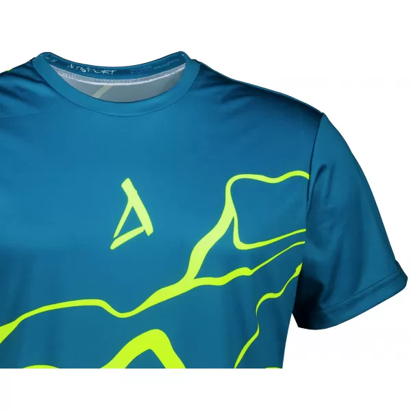  Férfi funkcionális T -piró prémium ALTISPORT VOJ/ALM073TR01 NAVY-FLUO SÁRGA 