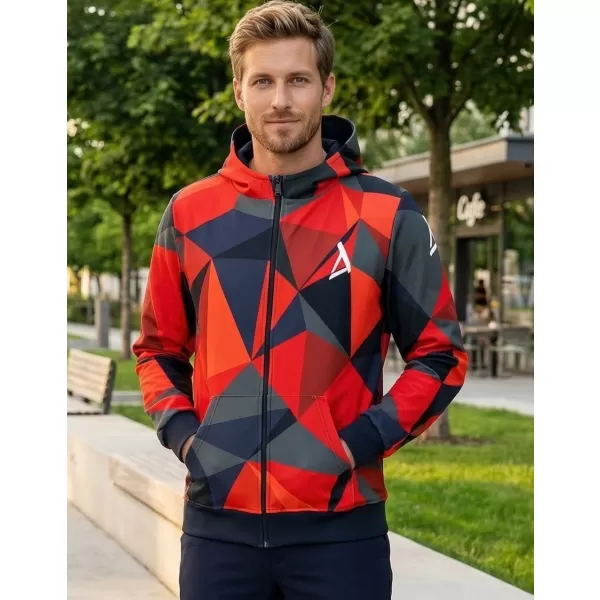  Férfi pulóver a zip prémiumon ALTISPORT VOJ/ALM007MI02 PIROS 