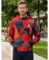 Férfi pulóver a zip prémiumon ALTISPORT VOJ/ALM007MI02 PIROS