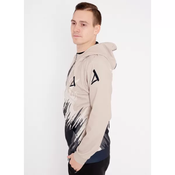  Férfi pulóver a zip prémiumon ALTISPORT VOJ/ALM006MI02 FEKETE -BROWN 