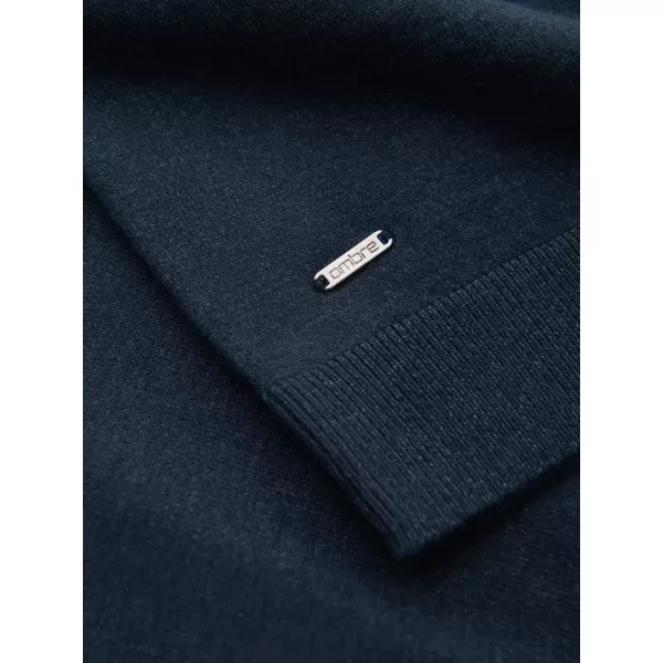  Férfi pulóver OMBRE OM-SWTN-0125 SÖTÉTKÉK 