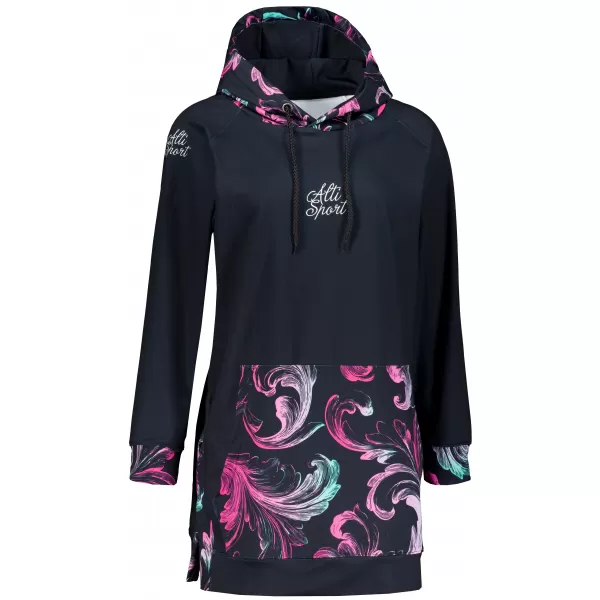  Női funkcionális pulóver prémium ALTISPORT VOJ/ALW065MI03 FEKETE -PINK 