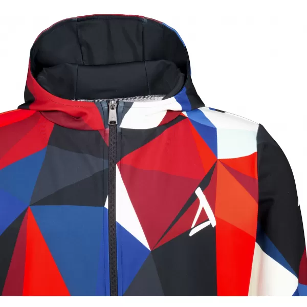  Férfi pulóver a zip prémiumon ALTISPORT VOJ/ALM007MI02 TENGERÉSZETI KÉK/PIROS 