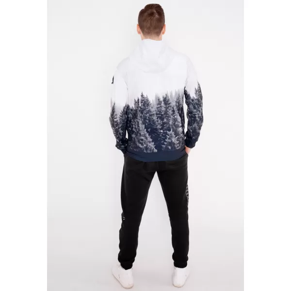  Férfi pulóver a zip prémiumon ALTISPORT VOJ/ALM058MI02 FEHÉR -GRAY 