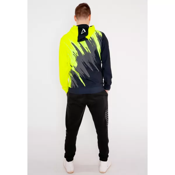  Férfi pulóver a zip prémiumon ALTISPORT VOJ/ALM006MI02 FEKETE -SÁRGA 