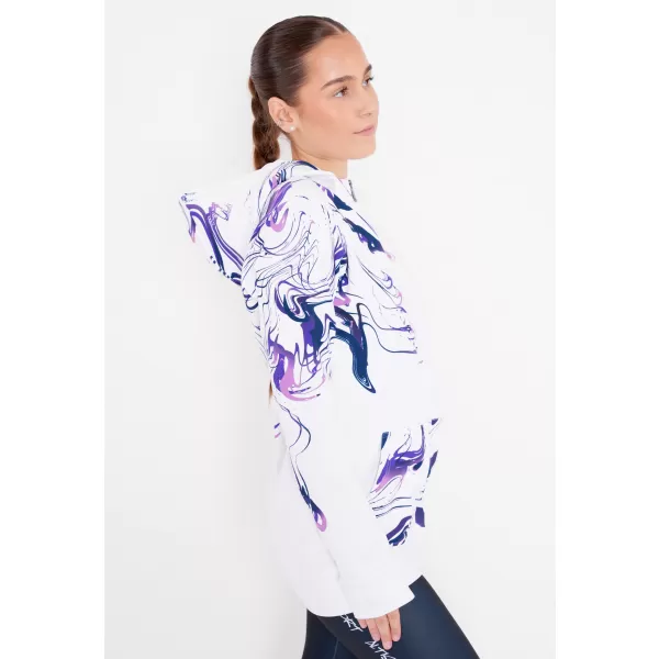  Női pulóver a zip prémiumon ALTISPORT VOJ/ALW064MI02 FEHÉR -VIOLET 