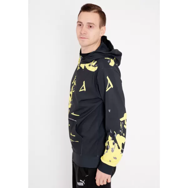  Férfi pulóver a zip prémiumon ALTISPORT VOJ/ALM057MI02 FLUO SÁRGA 