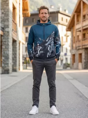 Férfi pulóver a zip prémiumon ALTISPORT VOJ/ALM059MI02 HADITENGERÉSZET