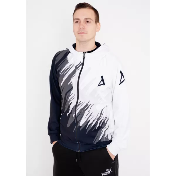  Férfi pulóver a zip prémiumon ALTISPORT VOJ/ALM006MI02 FEKETE -FEHÉR 