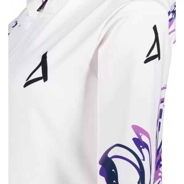  Női pulóver a zip prémiumon ALTISPORT VOJ/ALW064MI02 FEHÉR -VIOLET 