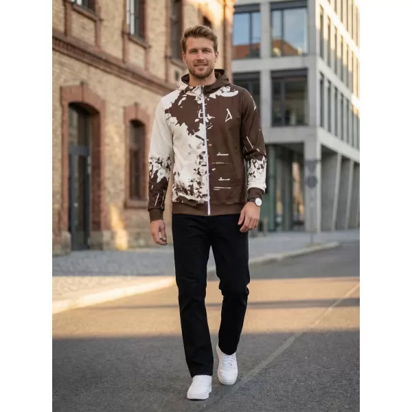  Férfi pulóver a zip prémiumon ALTISPORT VOJ/ALM057MI02 BARNA 