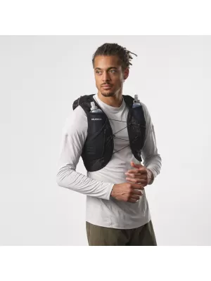Férfi hátizsák SALOMON ACTIVE SKIN 12 SET LC2177400 FEKETE/FÉM