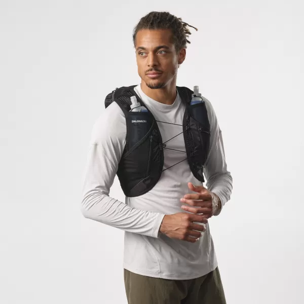  Férfi hátizsák SALOMON ACTIVE SKIN 12 SET LC2177400 FEKETE/FÉM 