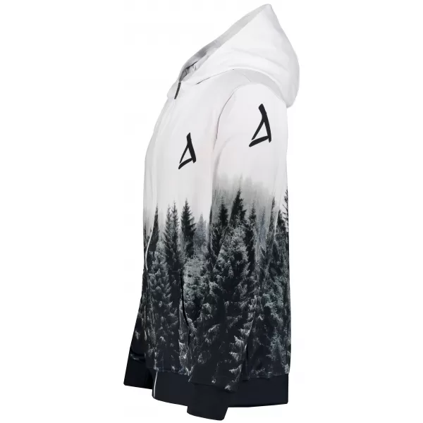  Férfi pulóver a zip prémiumon ALTISPORT VOJ/ALM058MI02 FEHÉR -GRAY 
