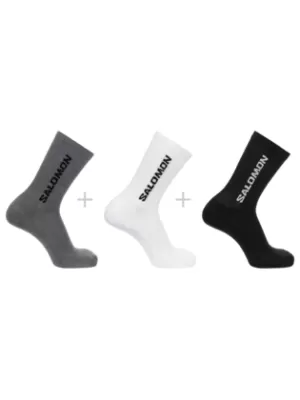 Zokni SALOMON EVERYDAY CREW 3-PACK LC2086200 FEKETE/FEHÉR/MÉZSZÜRKE MELANZS