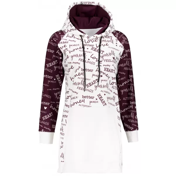  Női funkcionális pulóver prémium ALTISPORT VOJ/ALW067MI03 BURGUNDIA 