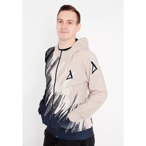  Férfi pulóver a zip prémiumon ALTISPORT VOJ/ALM006MI02 FEKETE -BROWN 