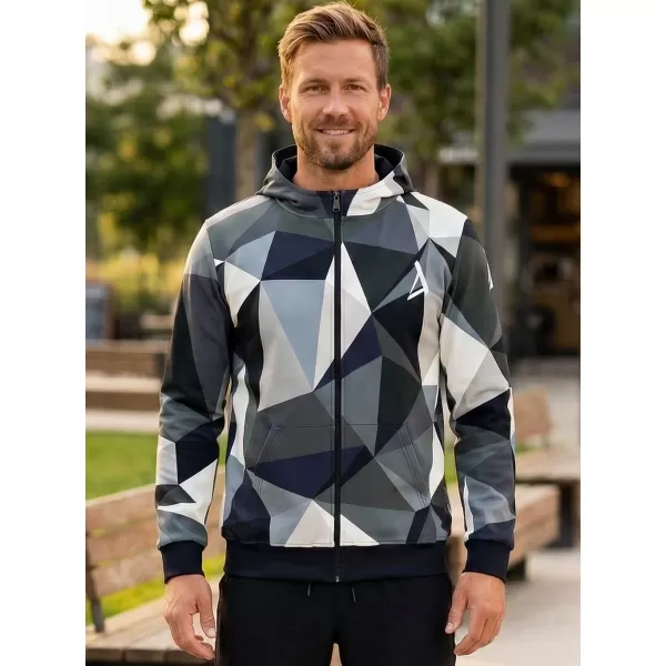  Férfi pulóver a zip prémiumon ALTISPORT VOJ/ALM007MI02 SZÜRKE 