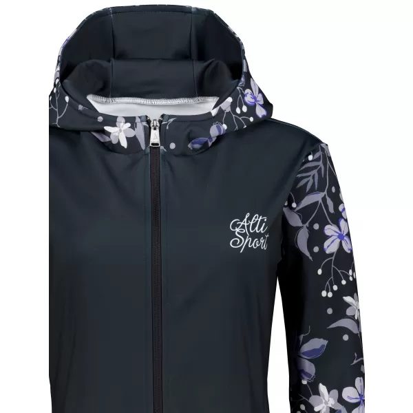  Női pulóver a zip prémiumon ALTISPORT VOJ/ALW063MI02 FEKETE 