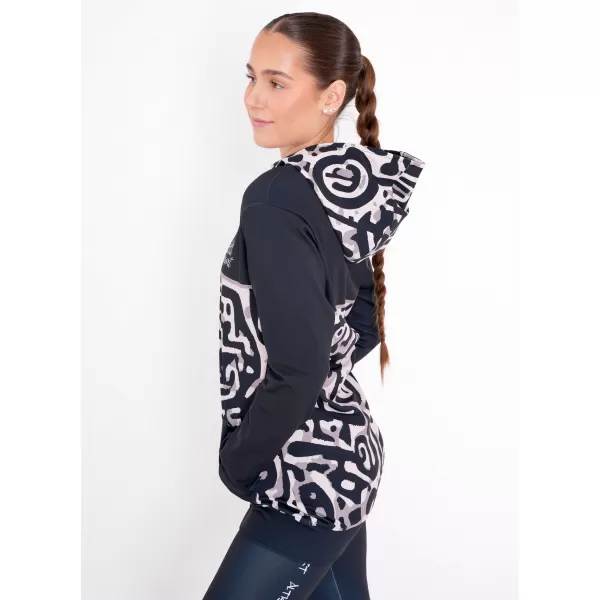 Női pulóver a zip prémiumon ALTISPORT VOJ/ALW060MI02 FEKETE -BROWN 