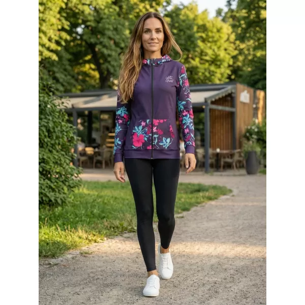  Női pulóver a zip prémiumon ALTISPORT VOJ/ALW063MI02 FUKSZIA 