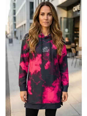 Női funkcionális pulóver prémium ALTISPORT VOJ/ALW066MI03 FEKETE -PINK