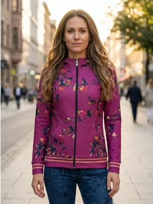 Női pulóver a zip prémiumon ALTISPORT VOJ/ALW024MI02 LILA