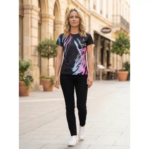  Női funkcionális T -piró prémium ALTISPORT VOJ/ALW074TR01 FEKETE -PINK 