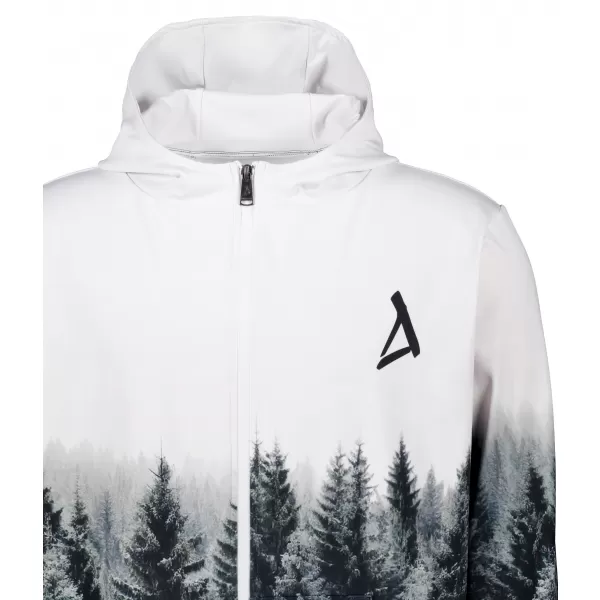  Férfi pulóver a zip prémiumon ALTISPORT VOJ/ALM058MI02 FEHÉR -GRAY 