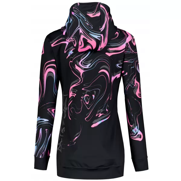  Női pulóver a zip prémiumon ALTISPORT VOJ/ALW064MI02 FEKETE -PINK 