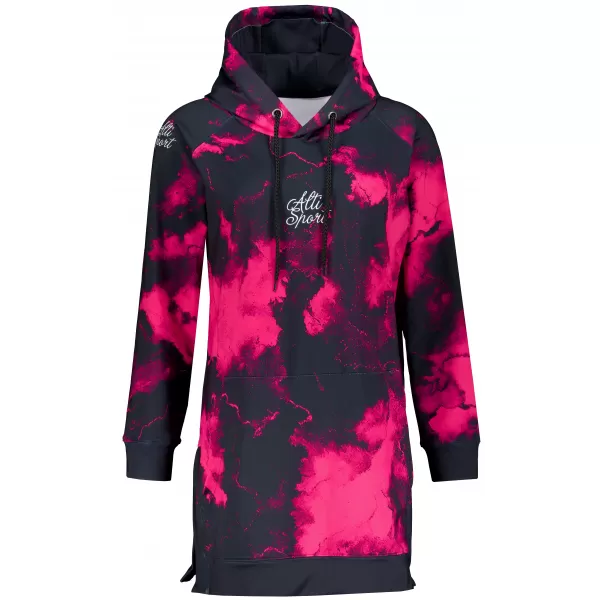  Női funkcionális pulóver prémium ALTISPORT VOJ/ALW066MI03 FEKETE -PINK 