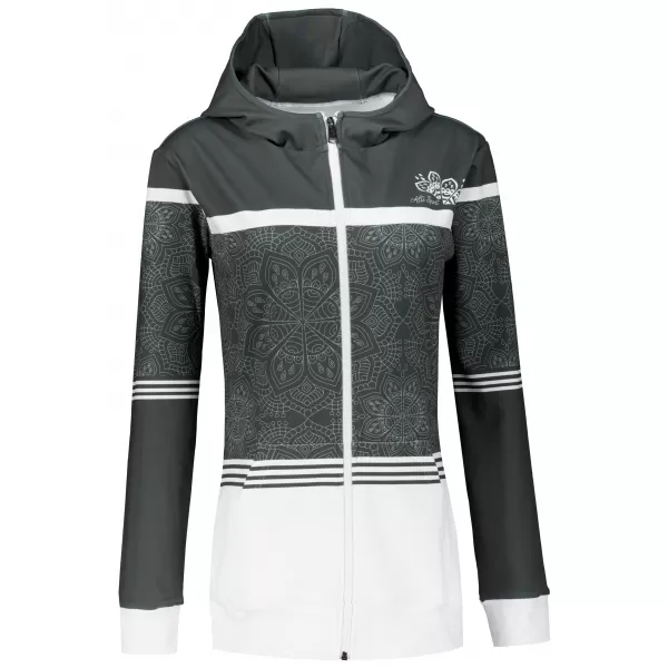  Női pulóver a zip prémiumon ALTISPORT VOJ/ALW023MI02 SZÜRKE 