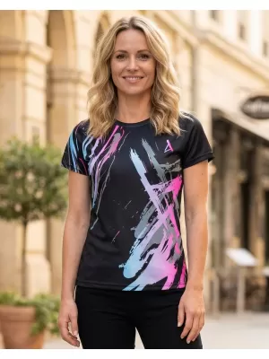 Női funkcionális T -piró prémium ALTISPORT VOJ/ALW074TR01 FEKETE -PINK