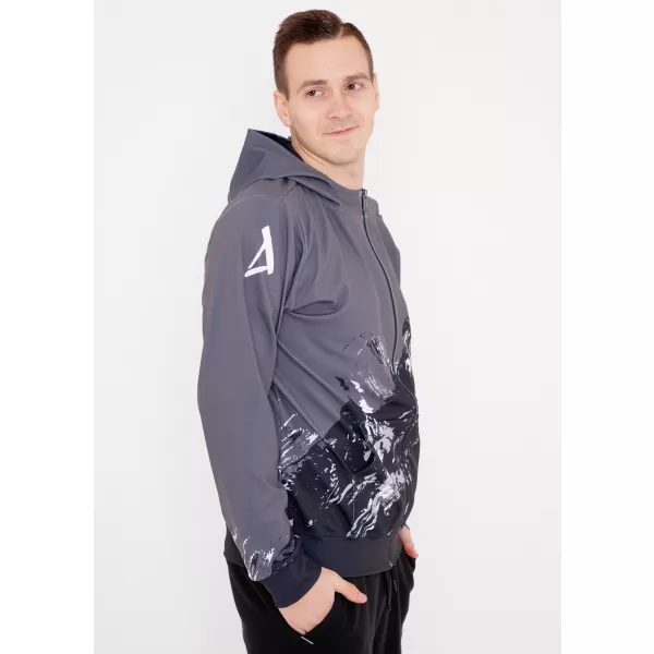  Férfi pulóver a zip prémiumon ALTISPORT VOJ/ALM059MI02 SZÜRKE 