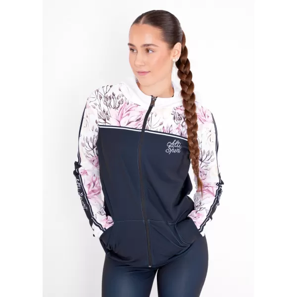  Női pulóver a zip prémiumon ALTISPORT VOJ/ALW008MI02 FEKETE 