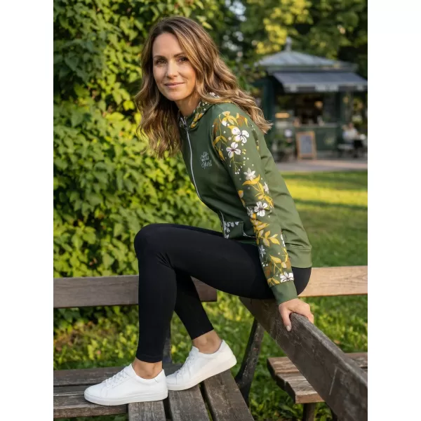  Női pulóver a zip prémiumon ALTISPORT VOJ/ALW063MI02 KHAKI 