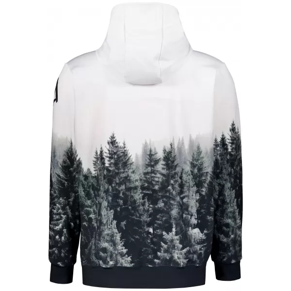  Férfi pulóver a zip prémiumon ALTISPORT VOJ/ALM058MI02 FEHÉR -GRAY 
