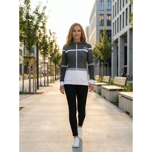  Női pulóver a zip prémiumon ALTISPORT VOJ/ALW023MI02 SZÜRKE 
