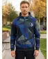 Férfi pulóver a zip prémiumon ALTISPORT VOJ/ALM007MI02 SÖTÉTKÉK