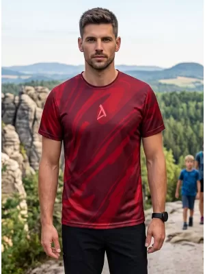 Férfi funkcionális T -piró prémium ALTISPORT VOJ/ALM072TR01 BORVÖRÖS
