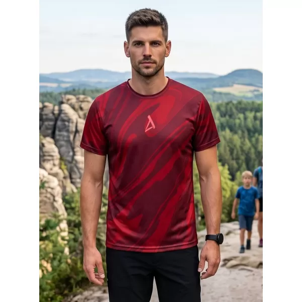  Férfi funkcionális T -piró prémium ALTISPORT VOJ/ALM072TR01 BORVÖRÖS 