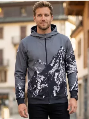 Férfi pulóver a zip prémiumon ALTISPORT VOJ/ALM059MI02 SZÜRKE