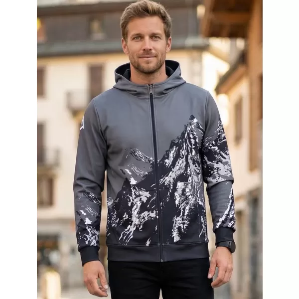  Férfi pulóver a zip prémiumon ALTISPORT VOJ/ALM059MI02 SZÜRKE 