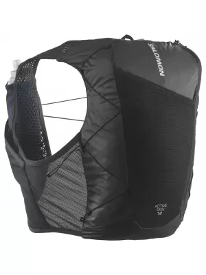 Férfi hátizsák SALOMON ACTIVE SKIN 12 SET LC2177400 FEKETE/FÉM