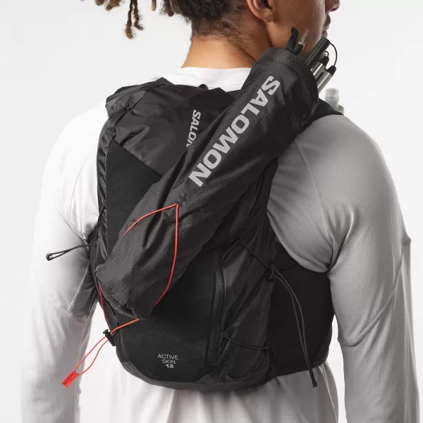  Férfi hátizsák SALOMON ACTIVE SKIN 12 SET LC2177400 FEKETE/FÉM 