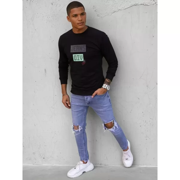  Férfi pulóver DSTREET BX5376 FEKETE 