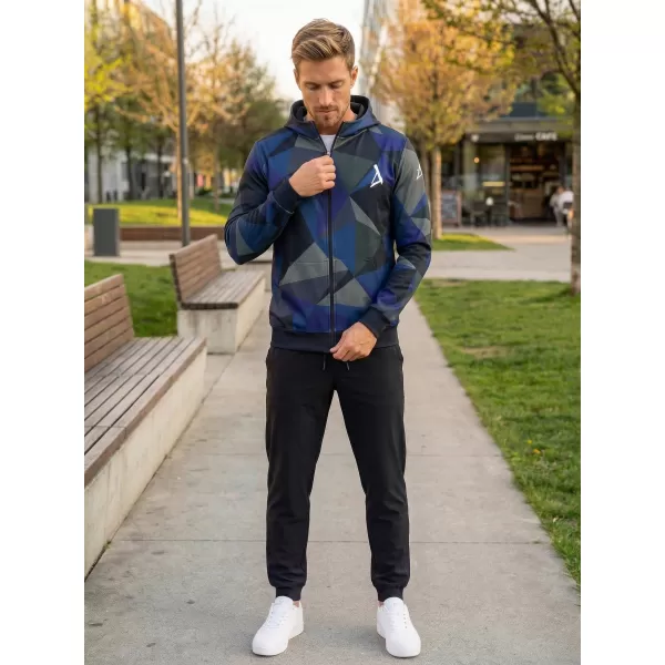  Férfi pulóver a zip prémiumon ALTISPORT VOJ/ALM007MI02 SÖTÉTKÉK 