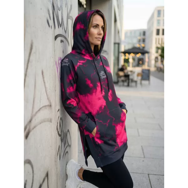  Női funkcionális pulóver prémium ALTISPORT VOJ/ALW066MI03 FEKETE -PINK 