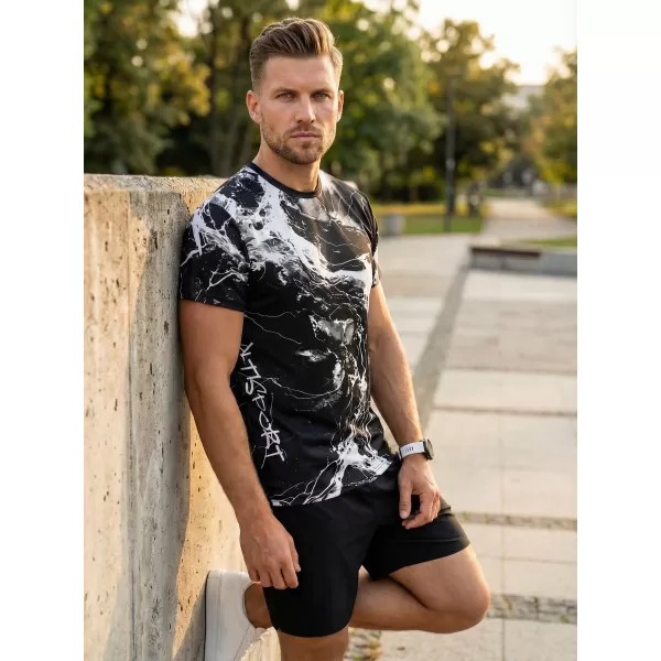  Férfi funkcionális T -piró prémium ALTISPORT VOJ/ALM071TR01 FEKETE -FEHÉR 